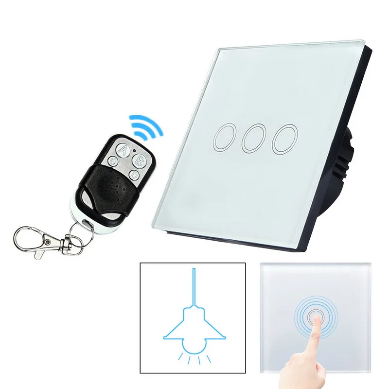 Urijk английская/стандартная Сенсорная панель стеклянный пульт дистанционного