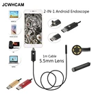 USB-эндоскоп JCWHCAM с гибкой камерой, 5,5 мм, с 6 светодиодами