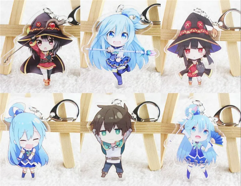 Аниме Kono Subarashii Sekai ni Shukufuku wo! Megumin акриловый брелок для Хэллоуина Косплей кулон