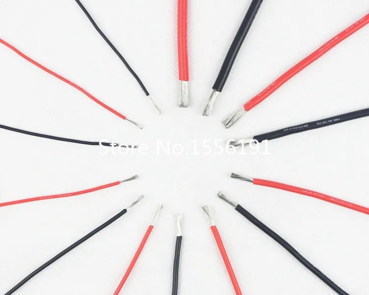 20AWG 5 м/лот 20 # AWG 200 градусов Цельсия высокотемпературный силиконовый провод DIY