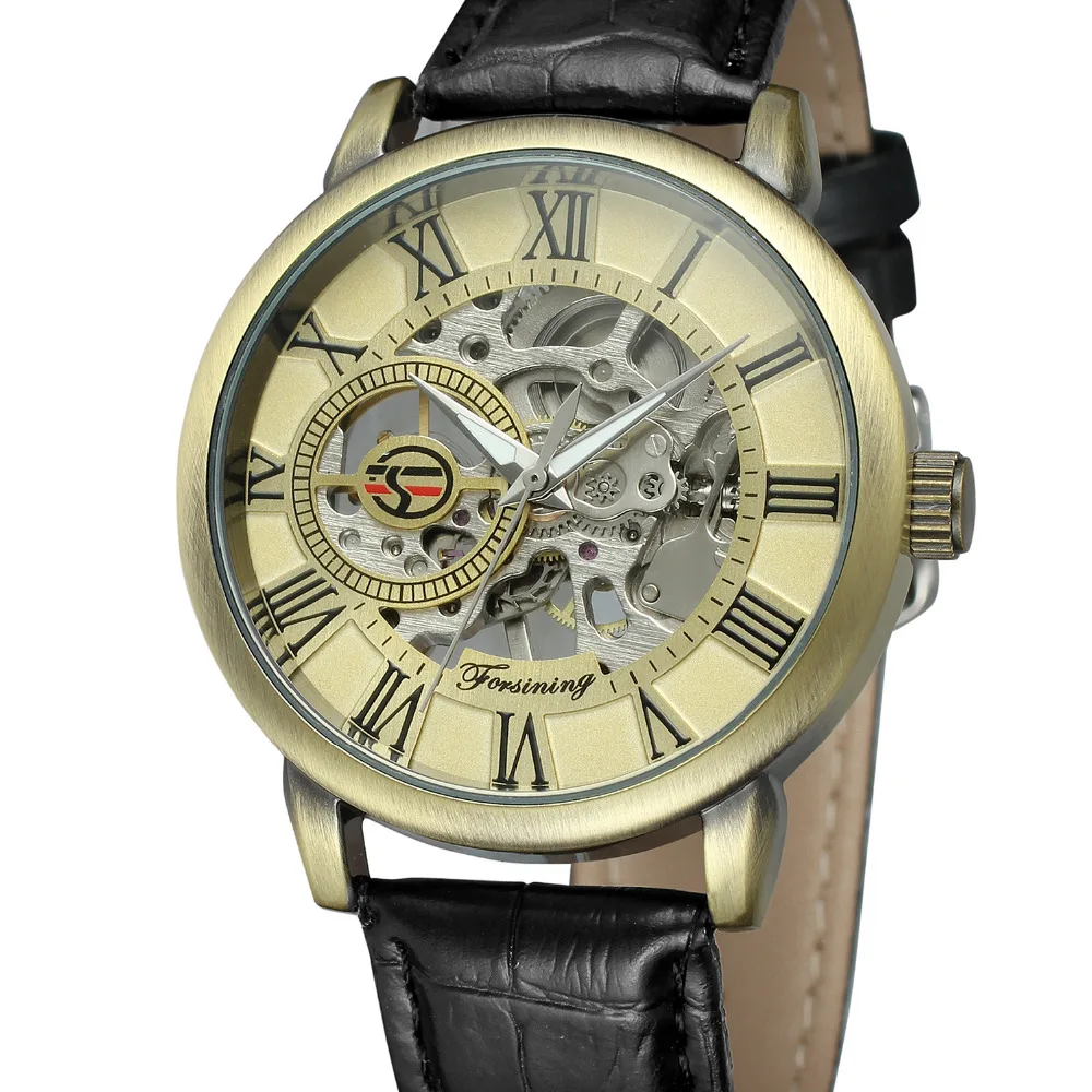 Новинка стильные механические наручные Смарт-часы Forsining с ручным ветром мужские