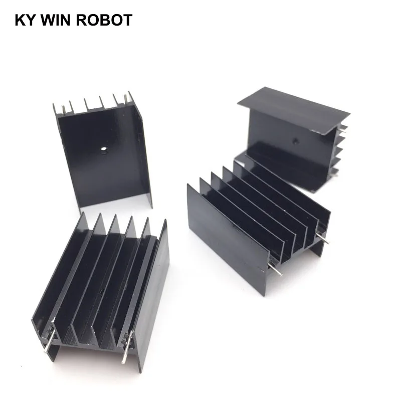 5 pcs Aluminium TO-220 Heatsink TO 220 Heat Sink Transistor Radiator TO220 Cooler Cooling 30*25*45MM With 2 Pins | Электронные