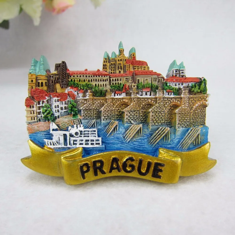 Чешские прагские магниты на холодильник Charlie bridge, туристические сувениры, магнитные наклейки на холодильник, домашний декор, креативное украшение