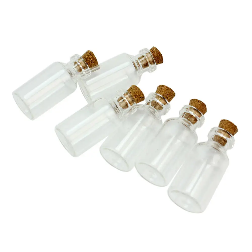20 шт 5 мл Желая бутылки новые крошечные прозрачные крышки пробки пустые стеклянные бутылки романтические дрейфующие бутылки 40x18x18 мм домашняя декоративная бутылка