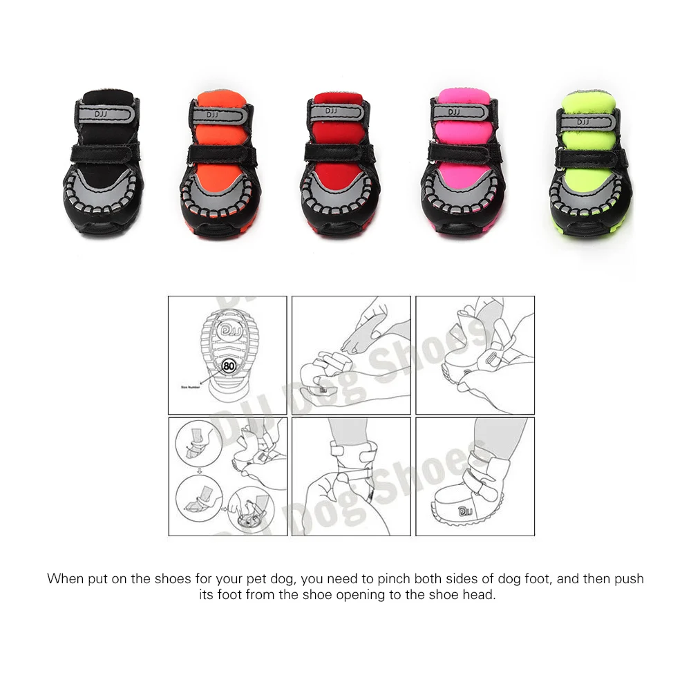 4 шт. цветной для домашних животных Обувь собак спортивная обувь отдыха пуделей