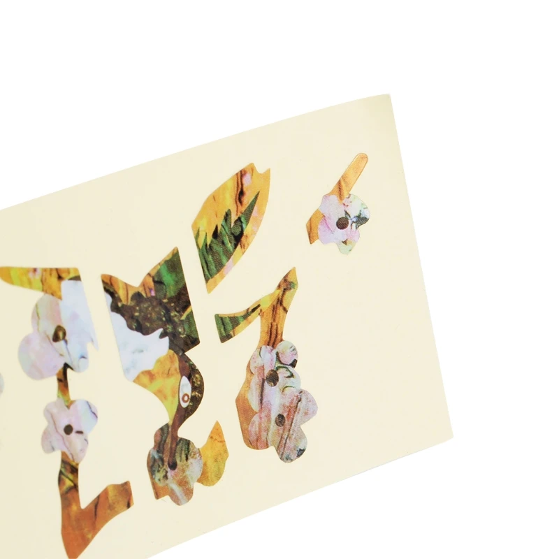 1 шт. гитарная наклейка Цветок Птица тонкая гриф инкрустация Наклейка для