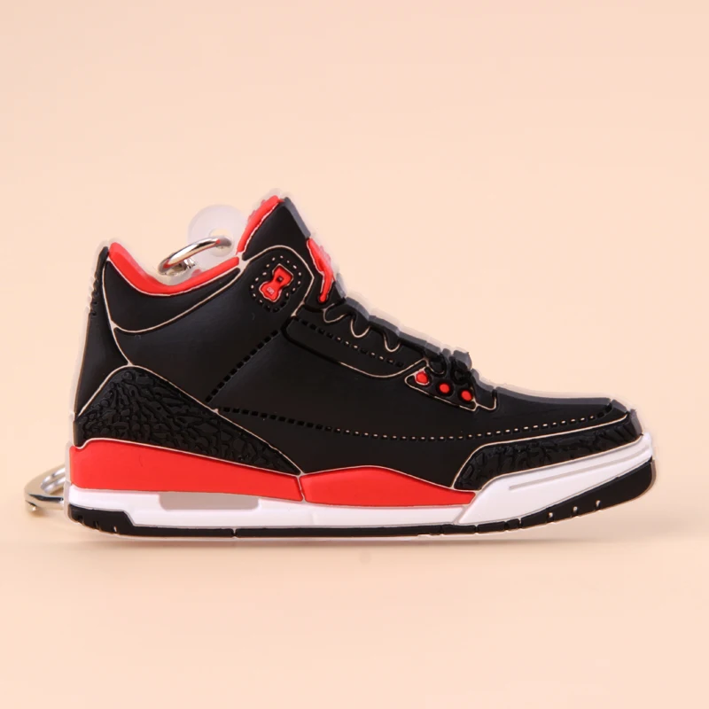 Picture Color4 Мини Jordan 3 брелок обуви Для мужчин Wome/дети c логотипом отличный подарок для баскетбола брелок-кроссовок для ключей ключ держатель porte Clef - Цвет: Picture Color4