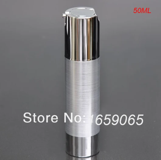

50ml UV silver airless vacuum pump lotion bottle Vacuum bottle Cosmetic Container Refillable Bottles