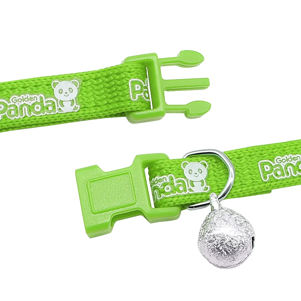 Safety Nylon Cat Dog Collar Lovely Adjustable Breakaway Pet Collars With Bell Fluorescence Cats Kitten Supplies | Дом и сад