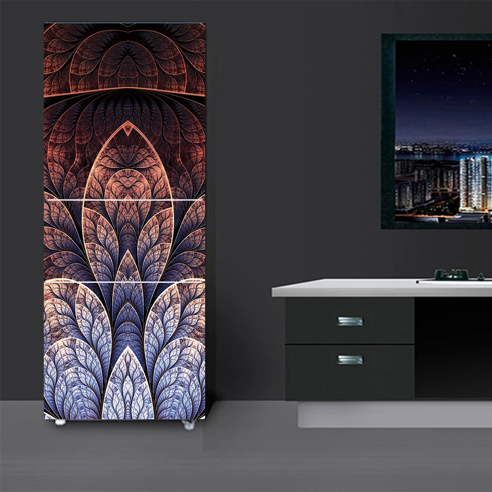 3D абстрактный Рисунок HD плакат из ПВХ водостойкая наклейка на весь холодильник