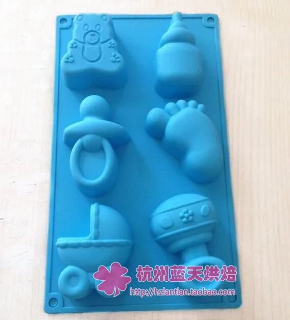 

6 hole Baby stroller Cake Mold/ Silicone Chocolate mold baking tool