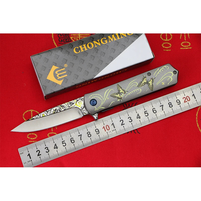 LOVOCOO CM83 Новый Складной Нож С флиппером 440c Лезвие со стальной ручкой подарок