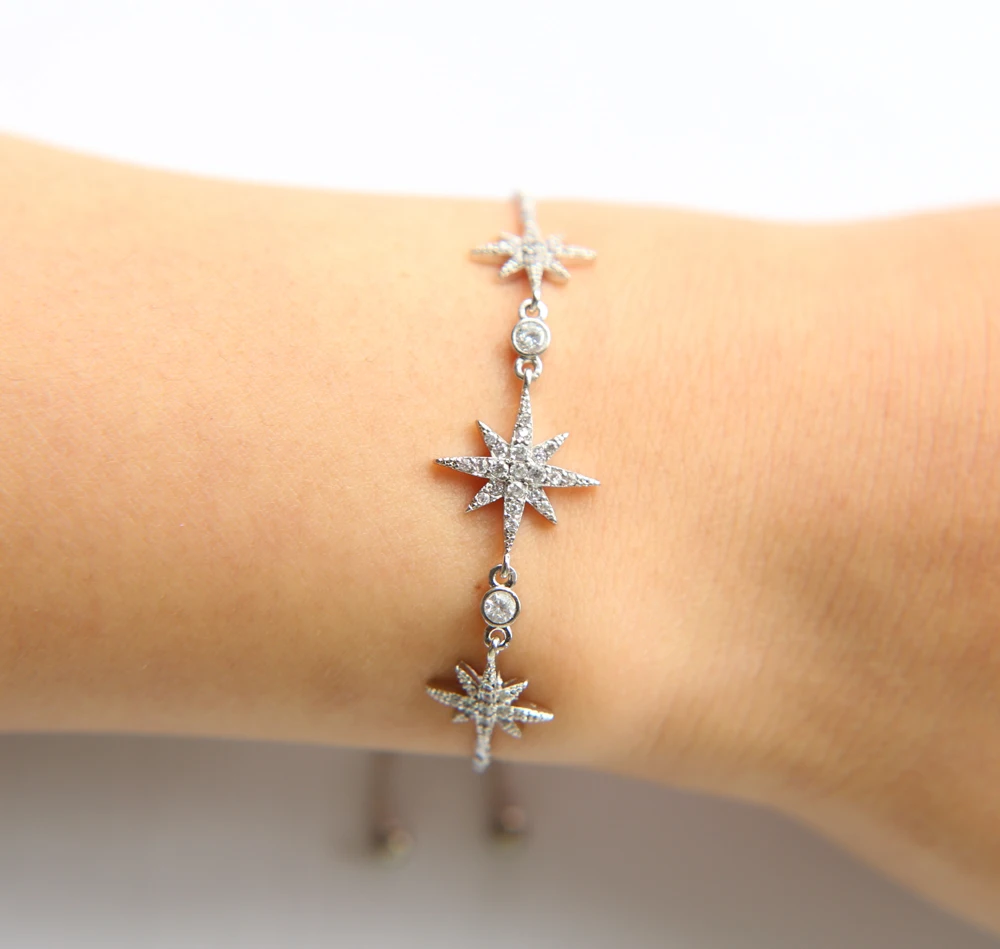 2017 Высококачественный тонкий регулируемый слайдер с микрозакрепкой из фианита