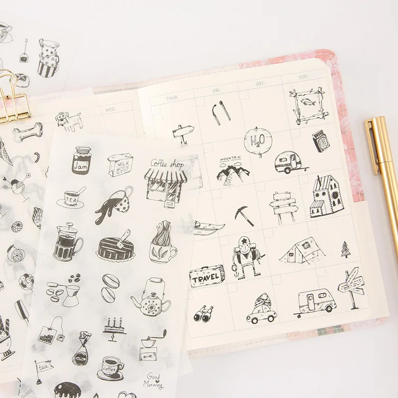 6 шт. новые милые наклейки DIY для индекса телефона|stickers diy|stickers stickersstickers planner |