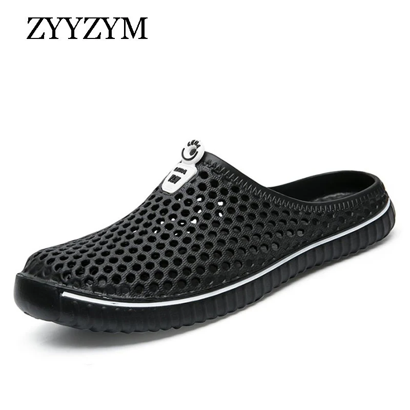 ZYYZYM Men Slippers Unisex Summer Shoes Hollow Outdoor Breathable Casual Couple Beach Sandal big sizes | Обувь
