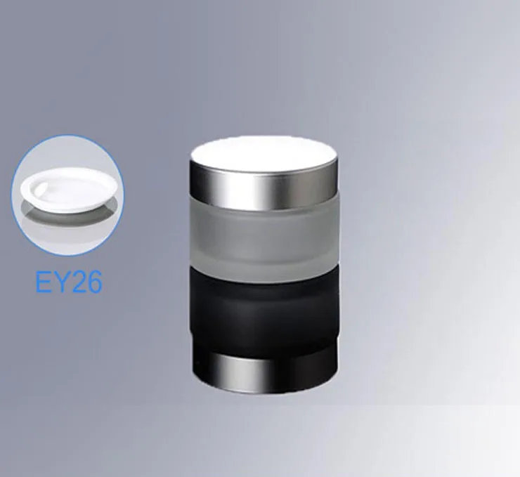 

300pcs/lot glass 20ml Small Cosmetic Bottle mini 20g Empty Frosted cream jar Sample Packaging Jars with Silver lids