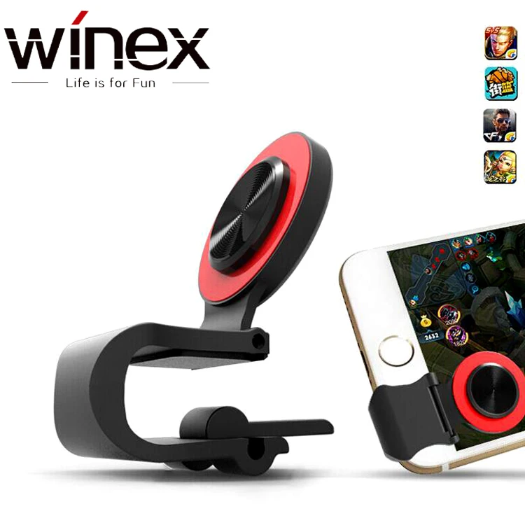 Круглый игровой джойстик Winex планшетовый для Iphone и Android контроллер PUBGGamepad Clip
