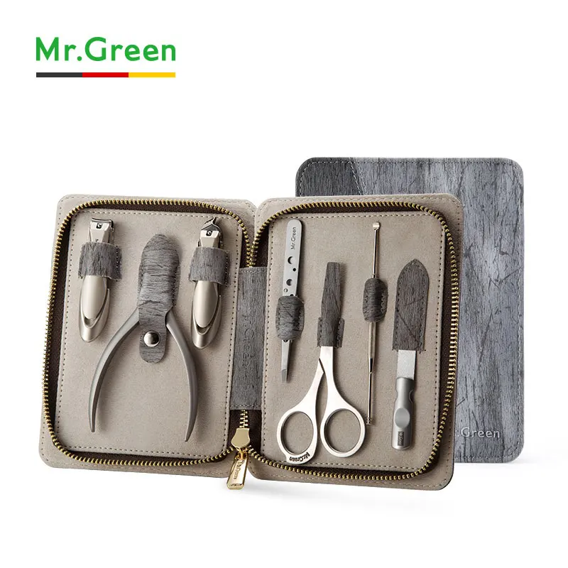 Маникюрный набор MR.GREEN 7 в 1 профессиональный высококачественный для груминга из