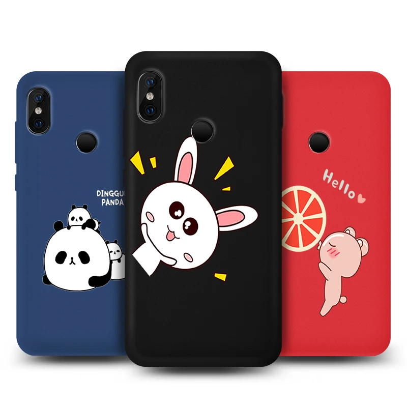 Color Matte Soft Silicone Case for Xiaomi Redmi Note 5 6 Pro 5A 7 Prime S2 Go Black Back Super Cover Galaxy M10 M20 |