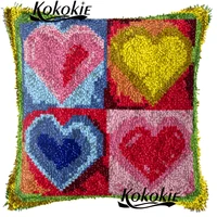 3d carpet love cushion Patchwork Pillowcase Embroidery latch hook pillow kits Cross Stitch kits Needlework set