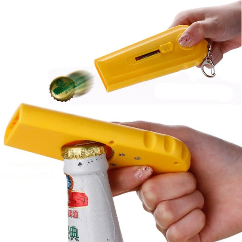 

Kitchen Accessories Bottle Cap Launcher Beer Openers Key Chain Ring Bar Tools Corkscrews Openors Party Gift