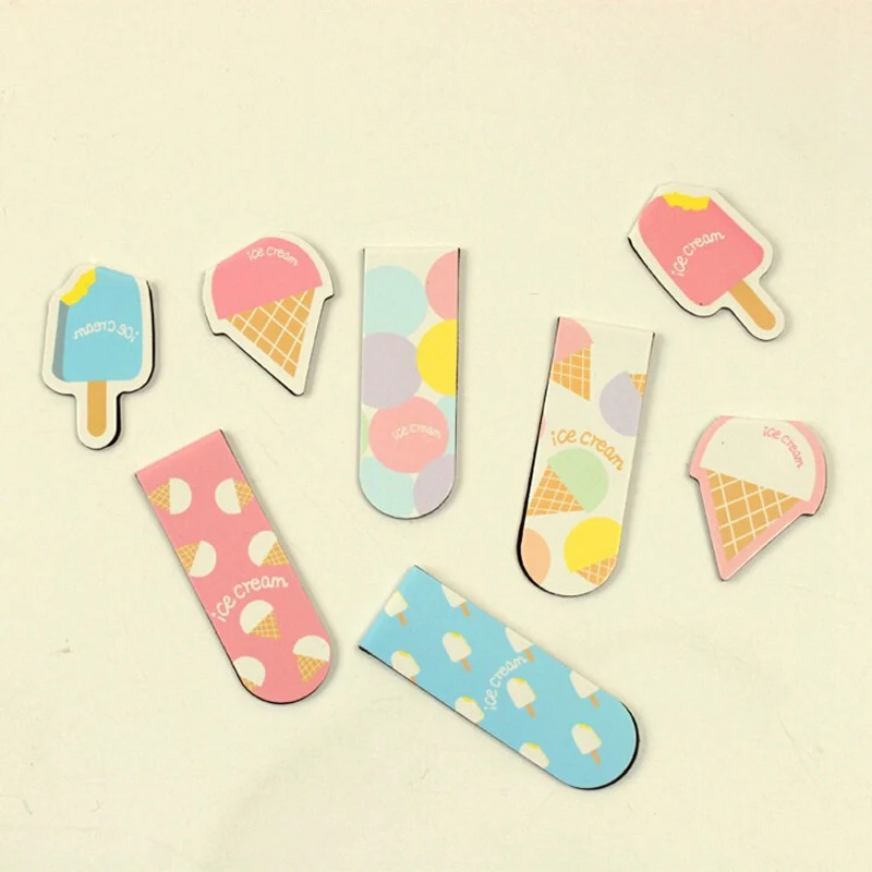 Милые магнитные закладки A44 с изображением Фруктового мороженого для книг
