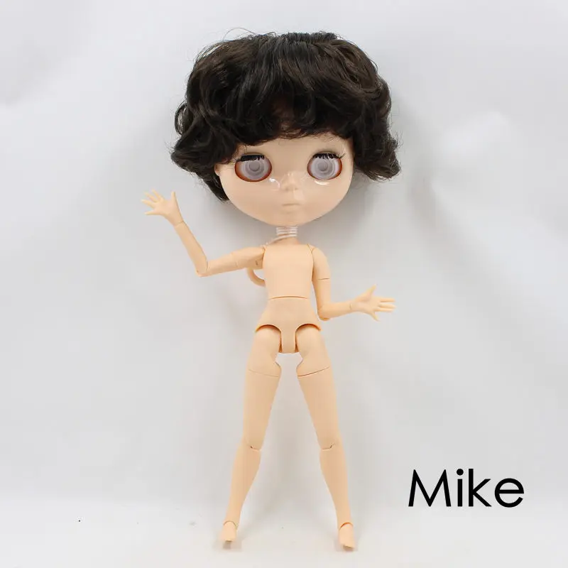 Mike Ледяная фабрика blyth кукла мальчик тело супер красивый Мужской без макияжа без наглазника короткие волосы натуральная кожа лицо 1/6 соединение шеи - Цвет: Mike