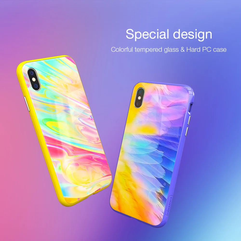 Чехол с эффектом омбре для Apple Iphone XS Max чехол IPhone XR Nillkin цветная зеркальная задняя