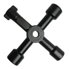 Универсальный Треугольники ключ крест 4 способ черный Утилита Многофункциональный крестовой ключ для ГАЗ электрическая шкафчик лифта счётчик