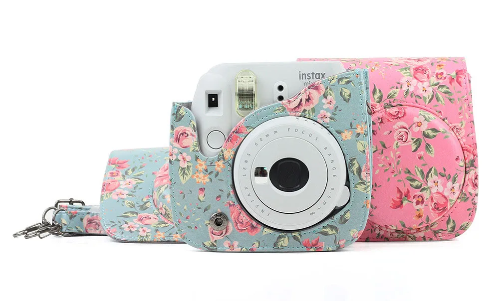 Fujifilm Instax Mini 9 8 сумка для камеры с цветами из искусственной кожи Аксессуары для камеры моментальной печати защитная сумка на плечо Чехол-сумка в подарок