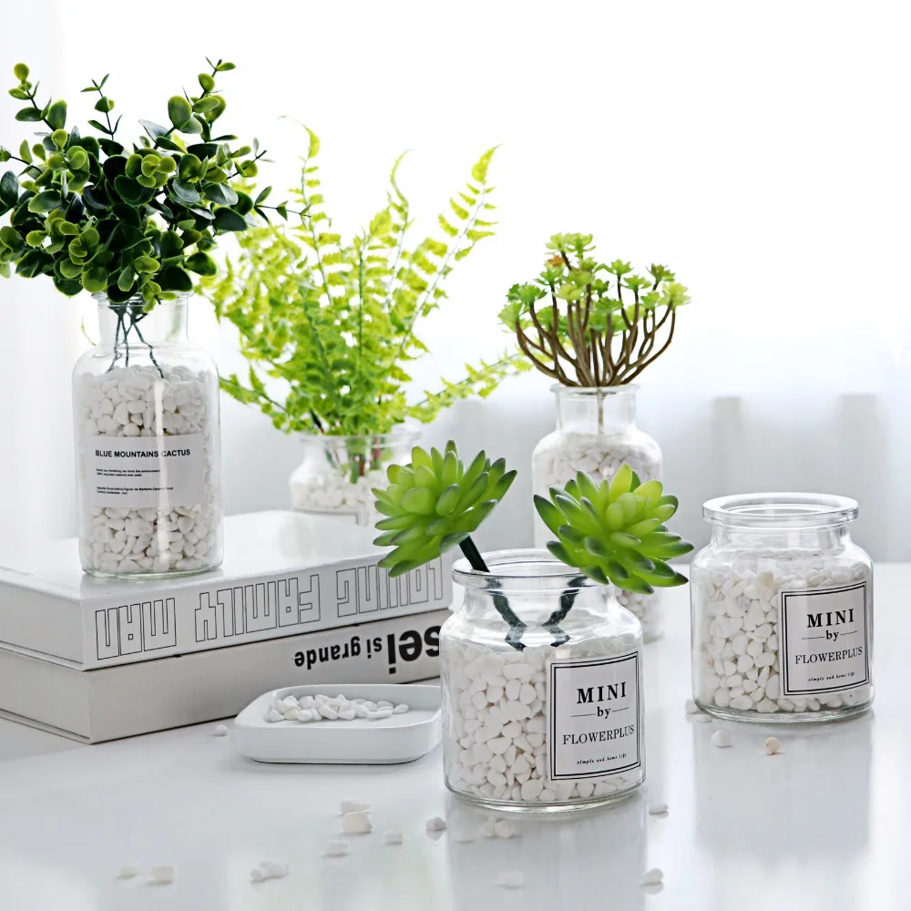 Скандинавские INS стеклянная ваза + Искусственные Цветочные украшения имитация