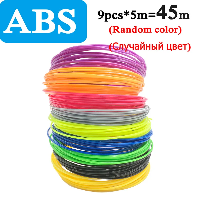 Tianfour 45 M 75 15 видов цветов 3D Ручка ABS/PLA 1 мм пластиковая резиновая нить для
