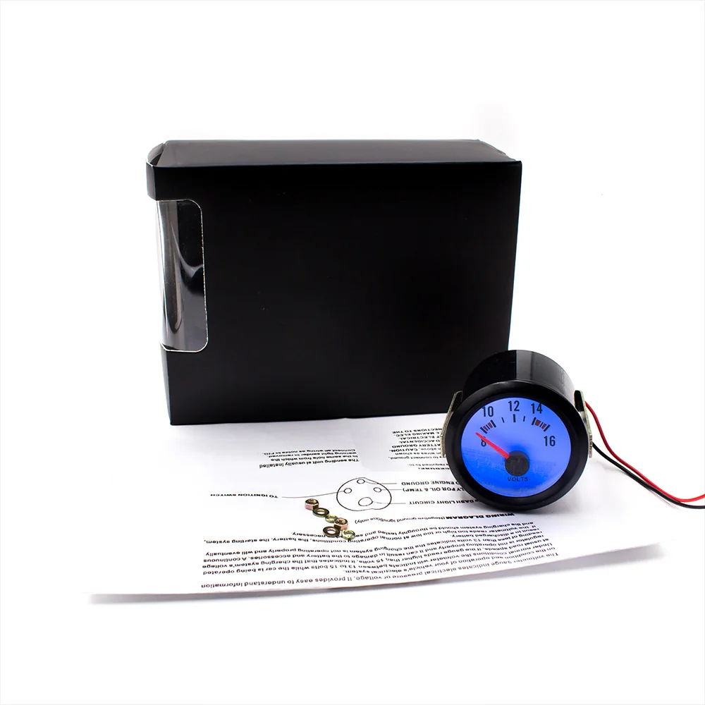 Вольтметр CNSPEED вольтметр 52 мм 12 В синий светодиод измерение напряжения 8 - 16 вольт 2