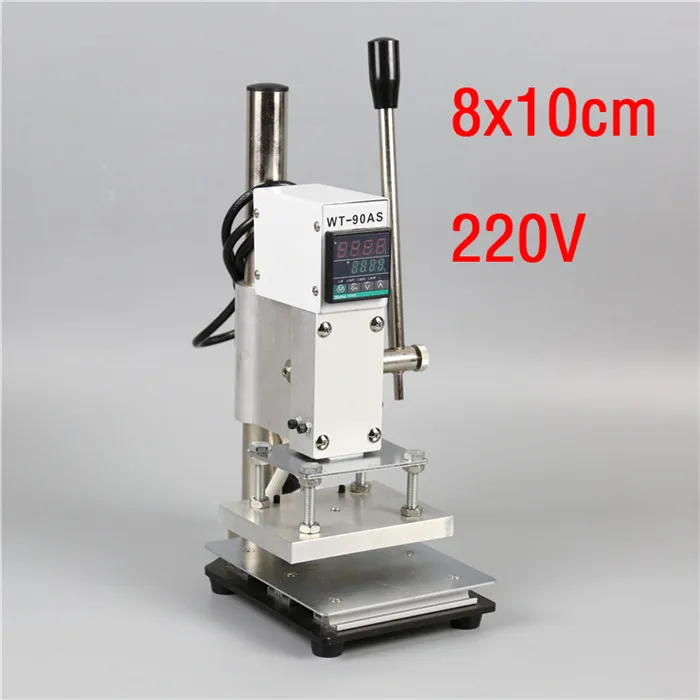 8x10cm 220V WT-90AS RCIDOS штамповочная машина, кожа бронзирование/Биговка машина, машина для горячего тиснения фольгой, кожа эмбосор 110 V/220 V - Цвет: 8x10cm 220V