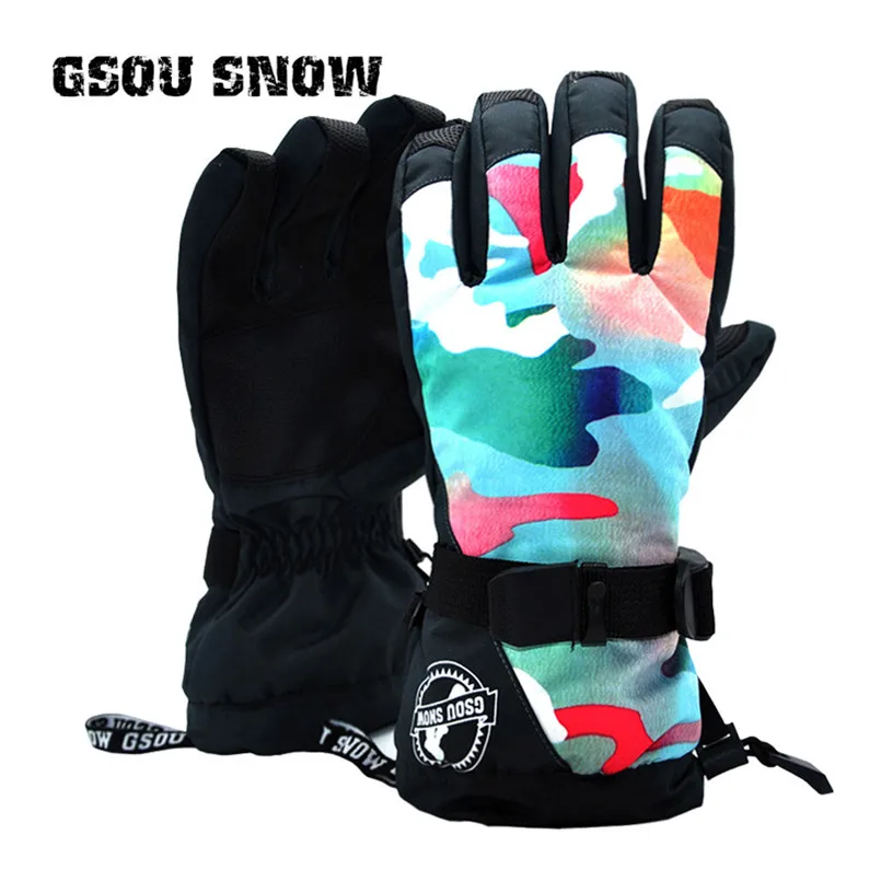 GSOU SNOW зимние перчатки женские горные лыжи варежки горнолыжные сноуборд беговые