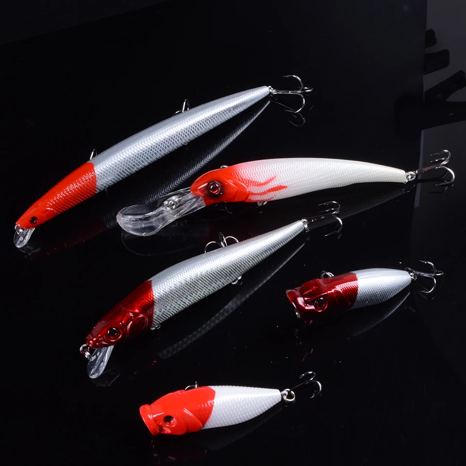 Новинка 5 шт./лот Реалистичная рыболовная приманка смешанные моделей жесткие