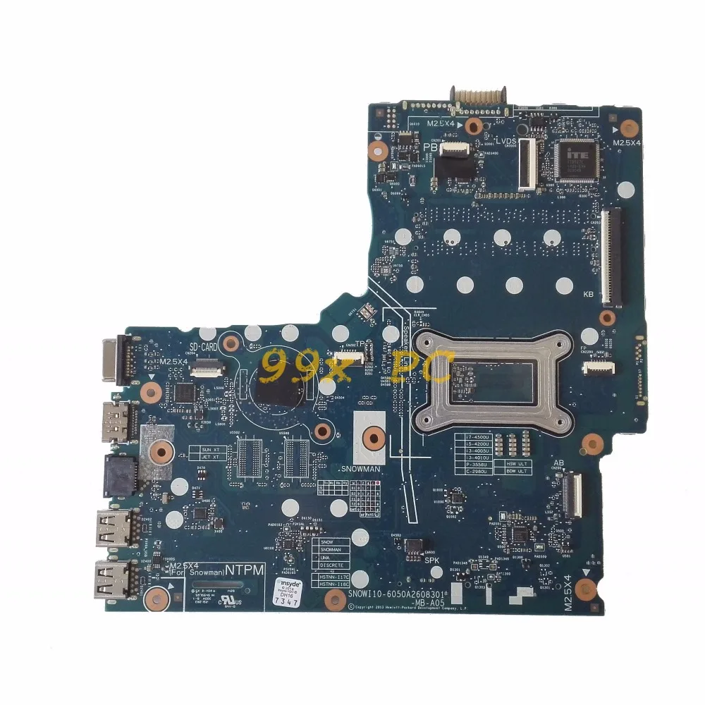 Материнская плата для ноутбука hp 350 G1 W/I5-4210U Процессор 785489-001 SN0WI10-6050A2608301-MB-A05 DDR3L