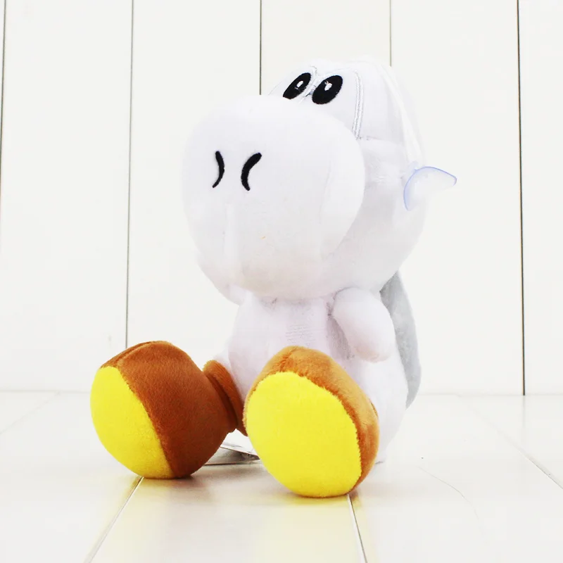 17 см Супер Марио Bros Зеленый Йоши Плюшевые игрушки куклы Марио плюшевые игрушки красный синий куклы Йоши - Цвет: white