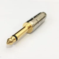 6 35mm 6 5 connector male mono soldering plug for microphones audio equipment terminal