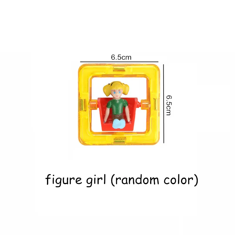 figure girl 1 шт. большой размер магнитный Набор конструкторов для мальчиков и девочек строительные магниты игрушки магнитные блоки развивающий конструктор для детей - Цвет: figure girl