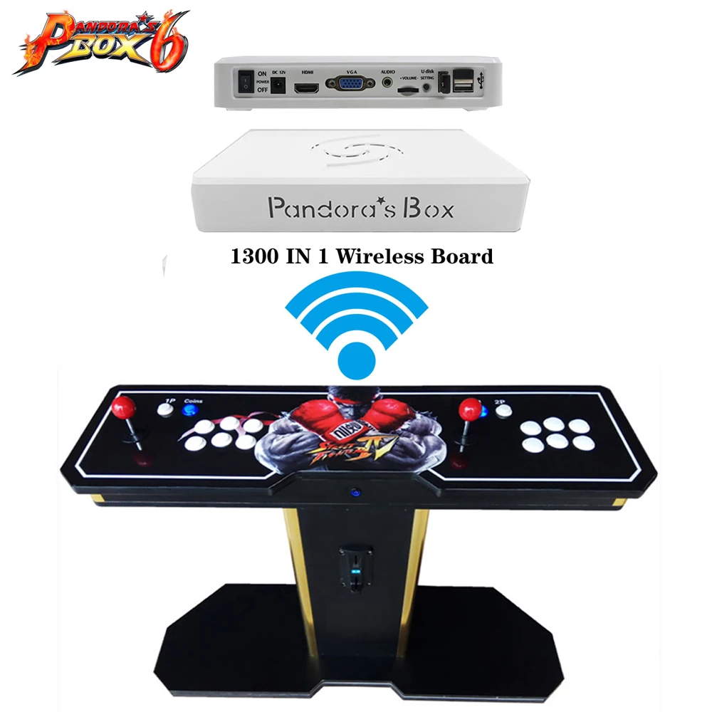 Низкая цена беспроводной Pandora Box 6 консоль с 1300 в s игра