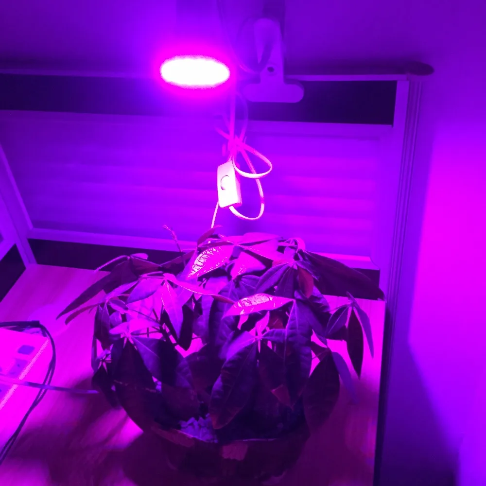 60 led светильник для выращивания растений, лампа 5 Вт E27, светильник для выращивания s, зажим для лампы, держатель для гидропоники, Цветение цветов, растение, для помещений, зеленый дом