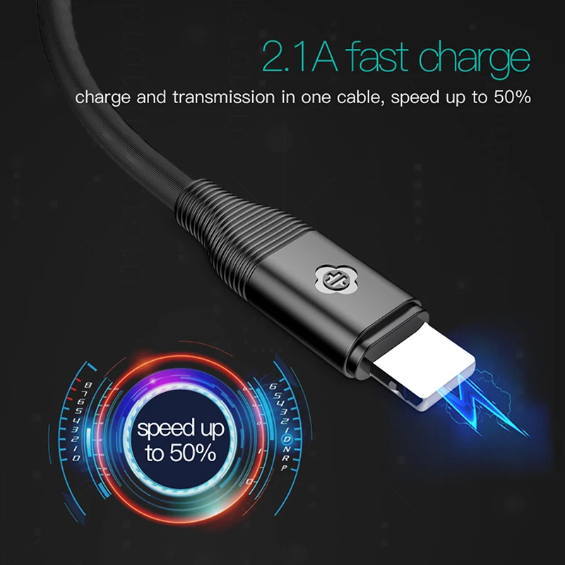 TOTU USB кабель для iPhone X XS MAX XR 8 7 6 5 6s S Plus Кабель быстрой зарядки мобильного телефона