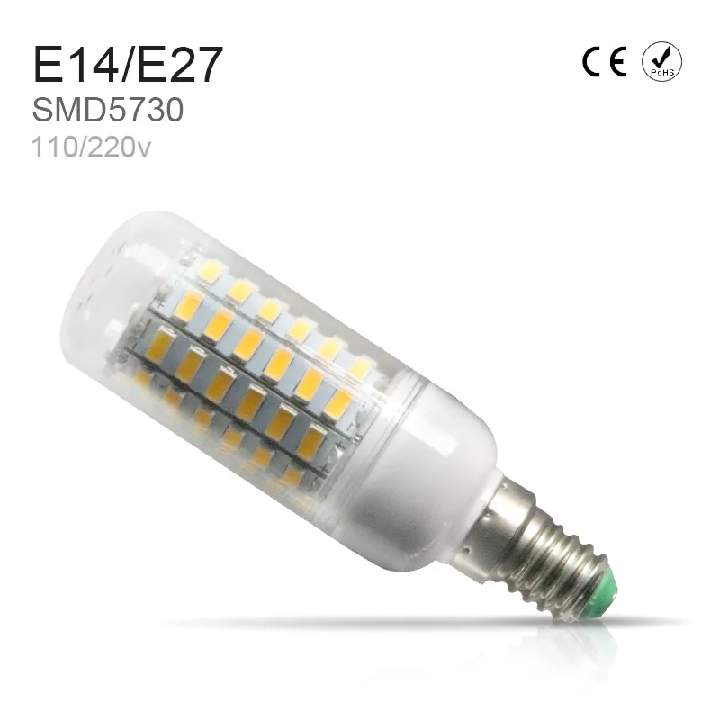 SMD5730 E14 светодиодный индикатор 24 36 48 56 69 72 s E27 220 В Кукуруза лампа люстра для дома