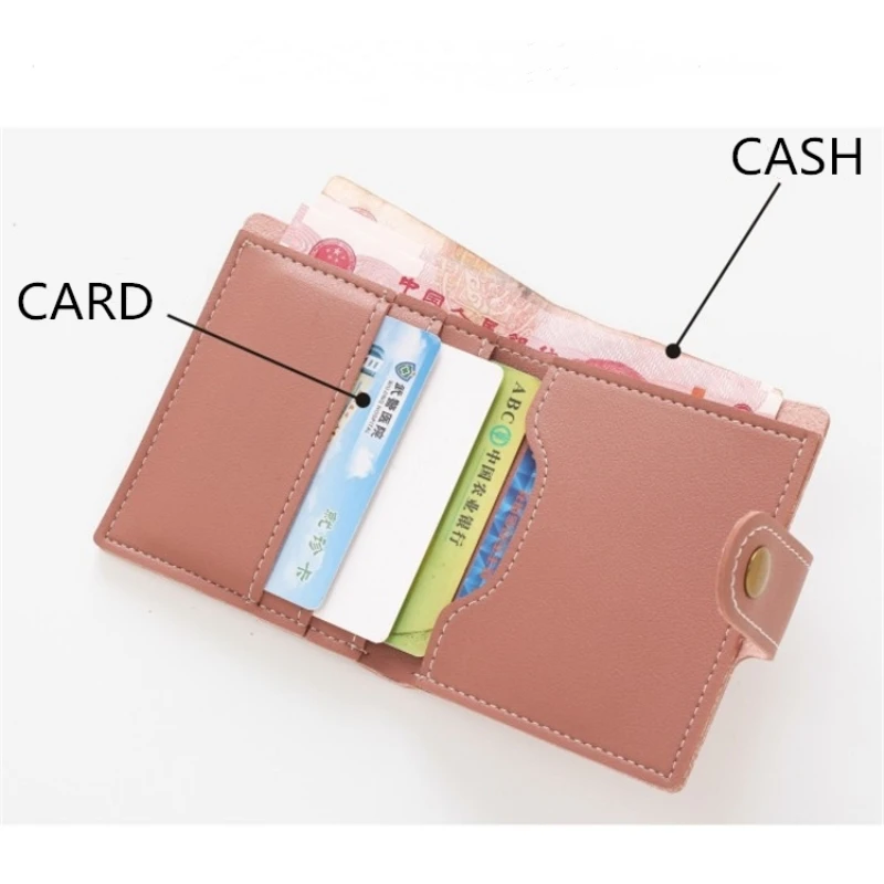 Mini Wallet Women Fashion Purse Female Short Wallets Students Lovely Small for soft Leather card | Багаж и сумки