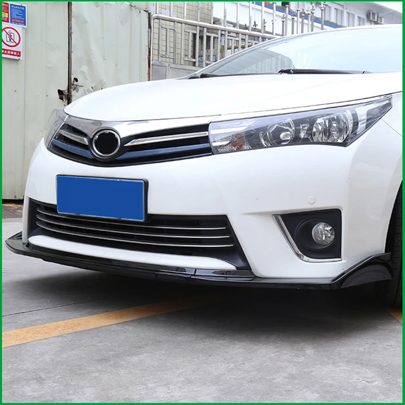 Для Toyota Corolla Европейская версия передний бампер для губ нижние вентиляционные решетки и диффузоры защитная пластина спойлер комплект обшивки