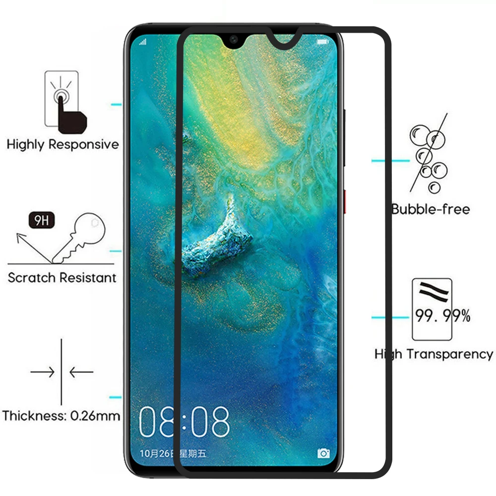 Защита для экрана Huawei Mate 20 Lite закаленное стекло пленка 20X20 Pro 9H полноэкранная