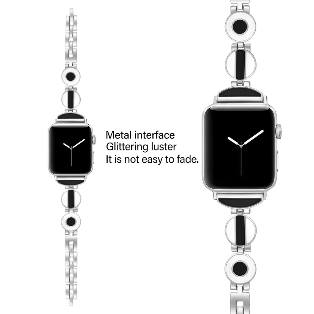 Новый женский браслет из розового золота для Apple Watch Band 44/40/42/38 мм нержавеющей