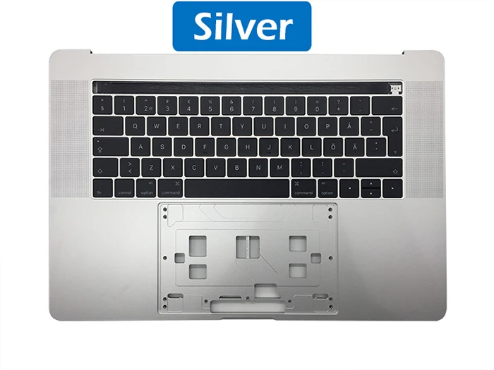 Silver Серебристо-серый чехол для ноутбука с подставкой для рук для Macbook Pro retina 1" A1707 с заменой шведской клавиатуры SE - Цвет: Silver
