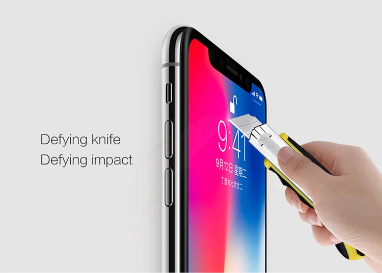 Чехол в подарок) для iphone XS защита экрана полное покрытие 3D Анти-взрыв Nillkin